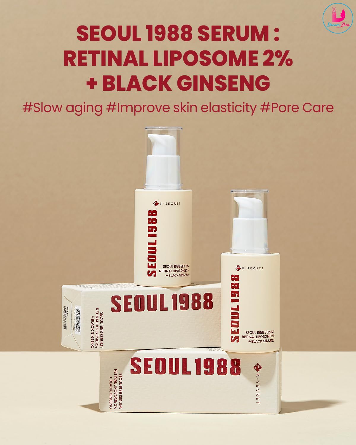 KSECRET SEOUL 1988 Serum : Retinal Liposome 2% + Black Ginseng [30ml] 